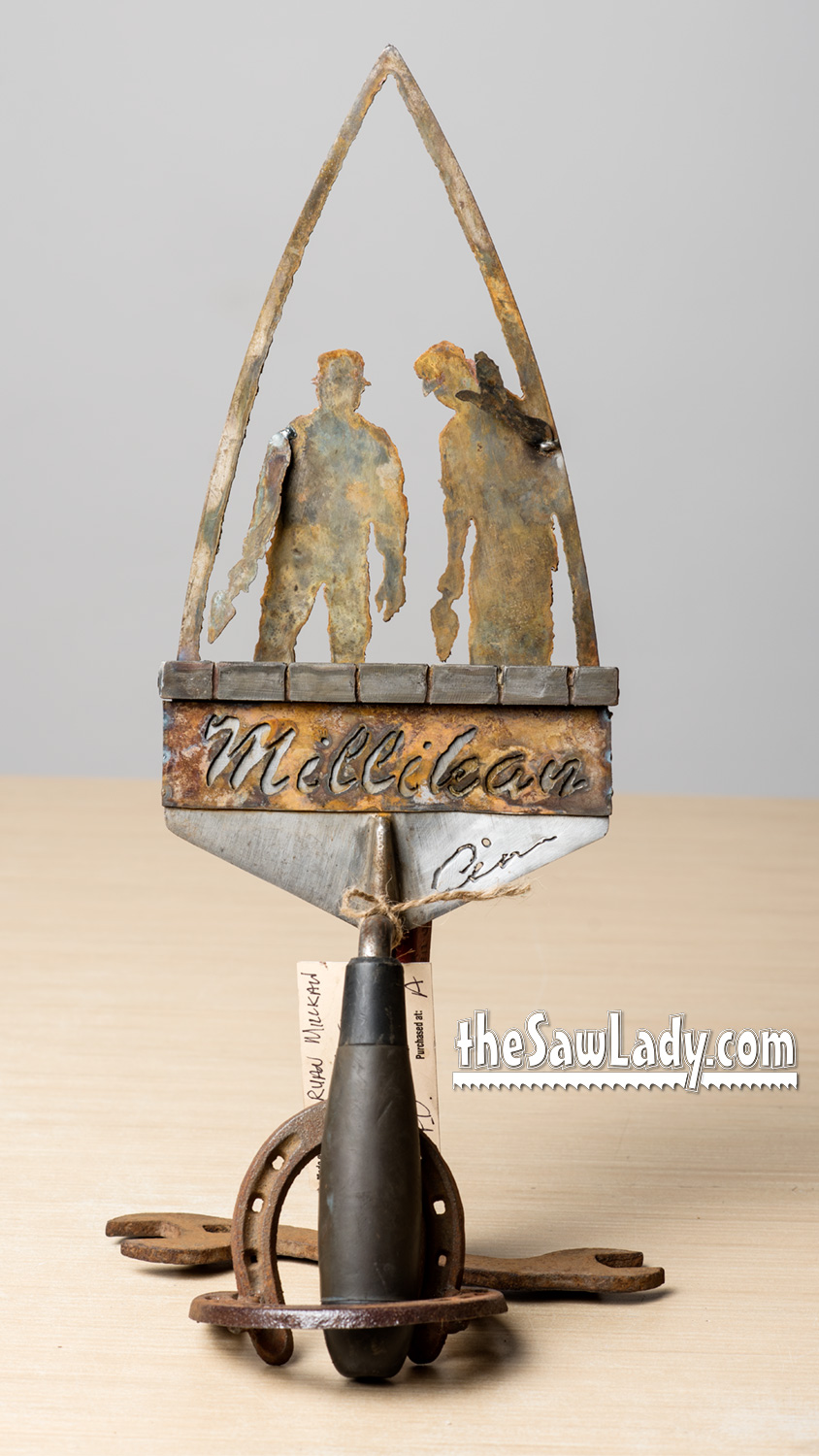 Metal Art Trowel with CUSTOM Design Hand (plasma) Cut Wall Decor Garden Art Recycled Art